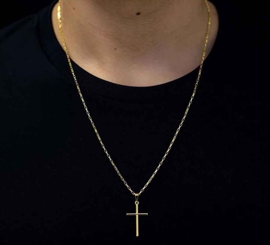 Kit Colar Cruz + Pulseira