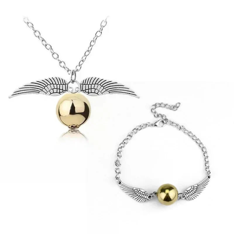 Colar + Pulseira Pomo de Ouro - Harry Potter
