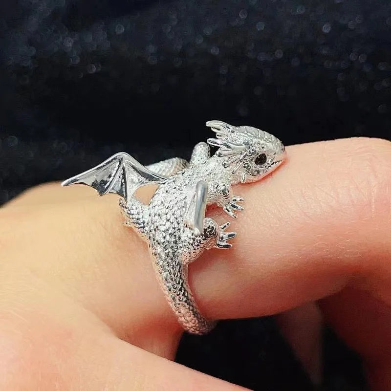 Anel Dragão Baby Ajustável Prata - Game Of Thrones