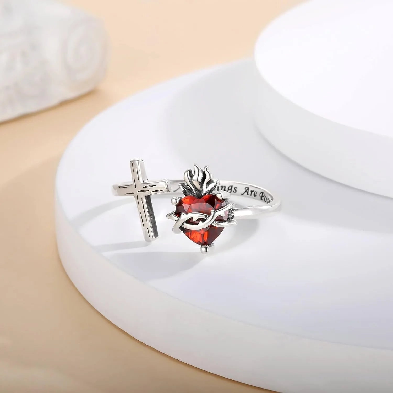 Anel Ajustável Sagrado Coração